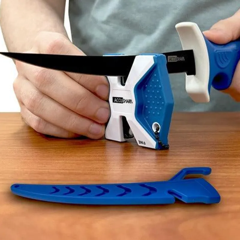 AccuSharp Tools>763c Fillet Knife Plus 2-Step Carbide-Ceramic Knife Sharpener