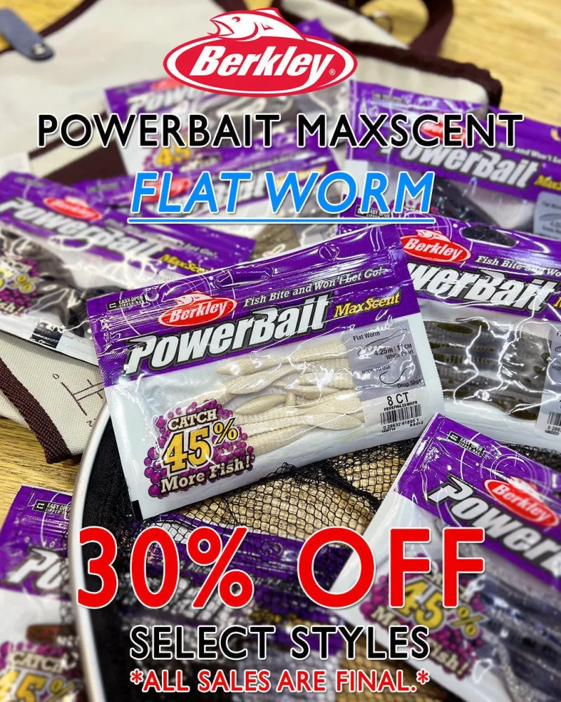 Berkley Soft Baits>PowerBait MaxScent Flat Worms