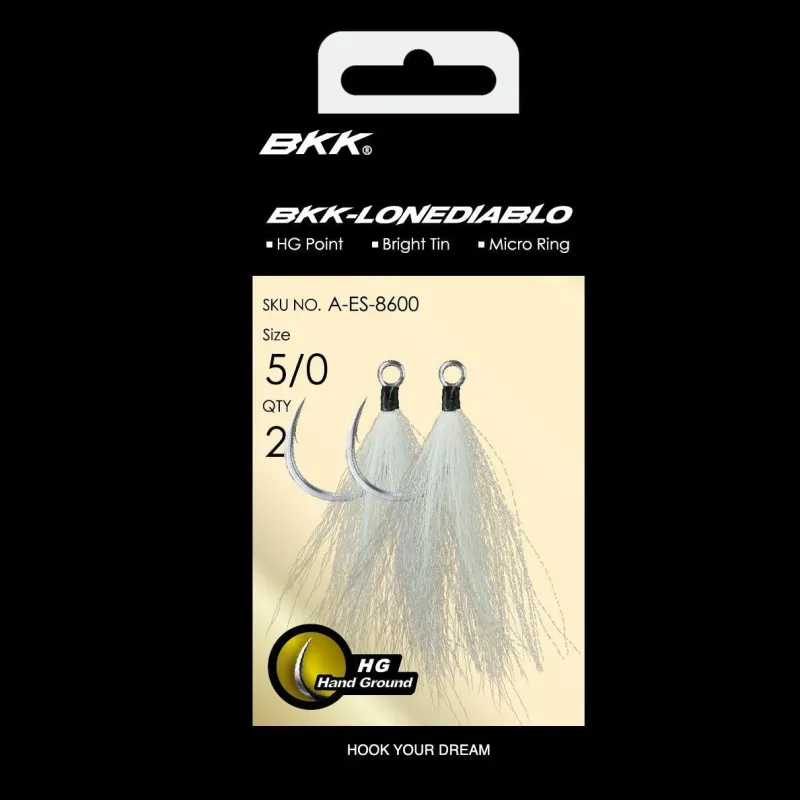 BKK Hooks>LONEDIABLO White Bucktail Teaser Hooks
