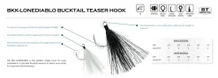 BKK Hooks>LONEDIABLO White Bucktail Teaser Hooks