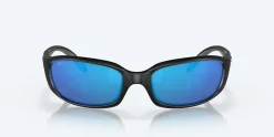 Costa Sunglasses>Brine Matte Black Frame With Mirror Blue Lens 580G Polarized Sunglasses
