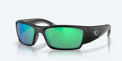 Costa Sunglasses>Corbina Pro Matte Black Frame with Green Mirror Lens 580G Polarized Sunglasses