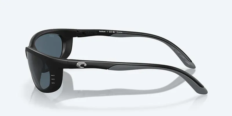 Costa Sunglasses>Fathom Matte Black Frame With Gray Mirror Lens 580P Polarized Sunglasses