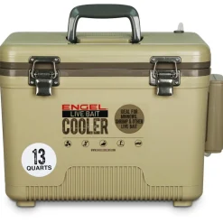 Engel Tackle Boxes & Storage>13 Quart Live Bait Pro Cooler with AP3 Rechargeable Aerator & Stainless Hardware