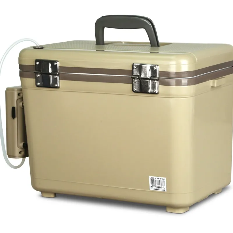 Engel Tackle Boxes & Storage>13 Quart Live Bait Pro Cooler with AP3 Rechargeable Aerator & Stainless Hardware