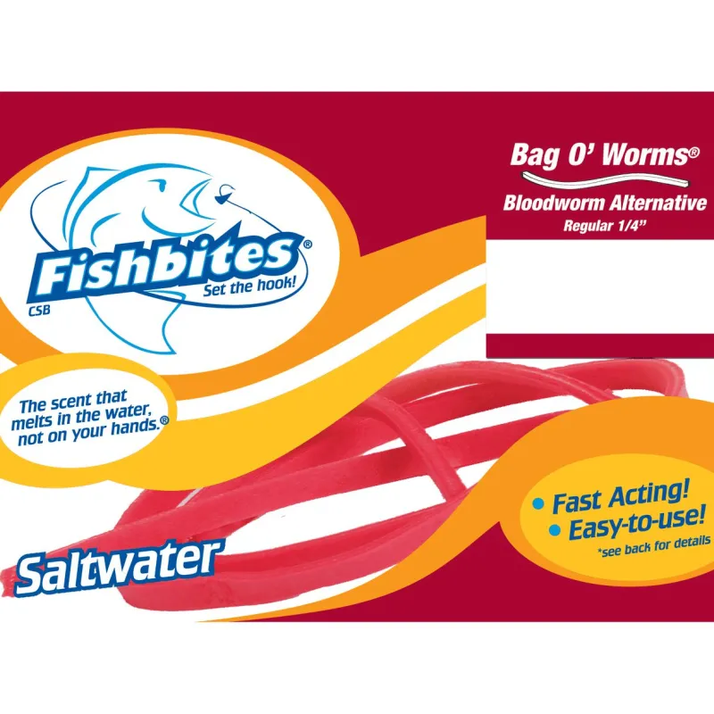 Fishbites Soft Baits>Faster Acting Bag O' Worms Soft Baits