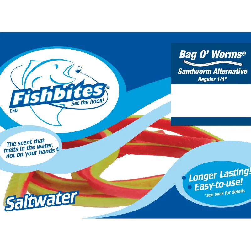 Fishbites Soft Baits>Longer Lasting Bag O' Worms Soft Baits