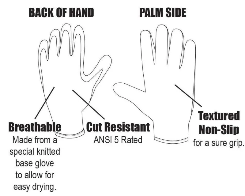 Fish Monkey Gloves>Gripper Cut Resistant Fillet Glove