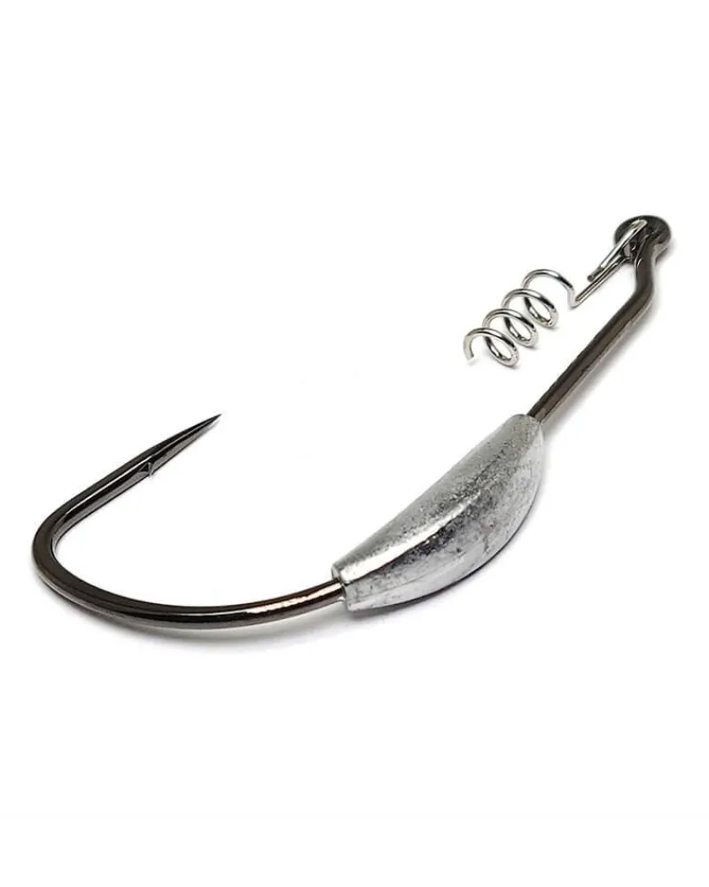 Gamakatsu Hooks>Superline Spring Lock Weighted Hooks NS Black