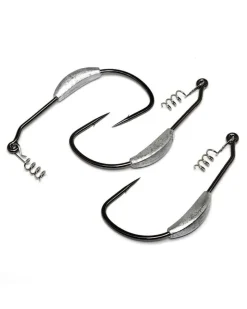 Gamakatsu Hooks>Superline Spring Lock Weighted Hooks NS Black