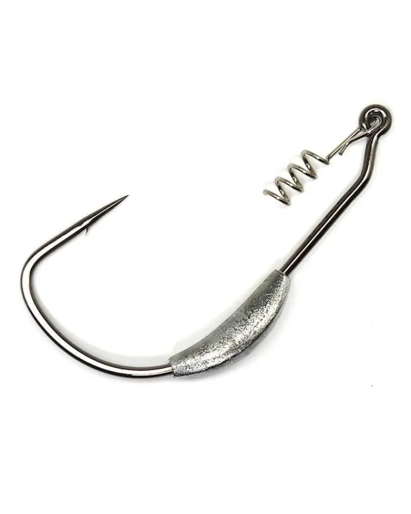 Gamakatsu Hooks>Superline Spring Lock Weighted Hooks NS Black