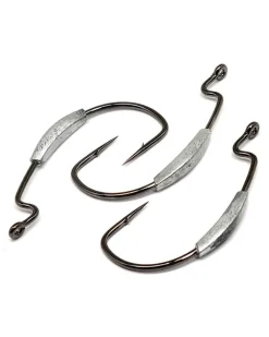 Gamakatsu Hooks>Worm Superline Extra Wide Gap (EWG) Weighted Hooks NS Black