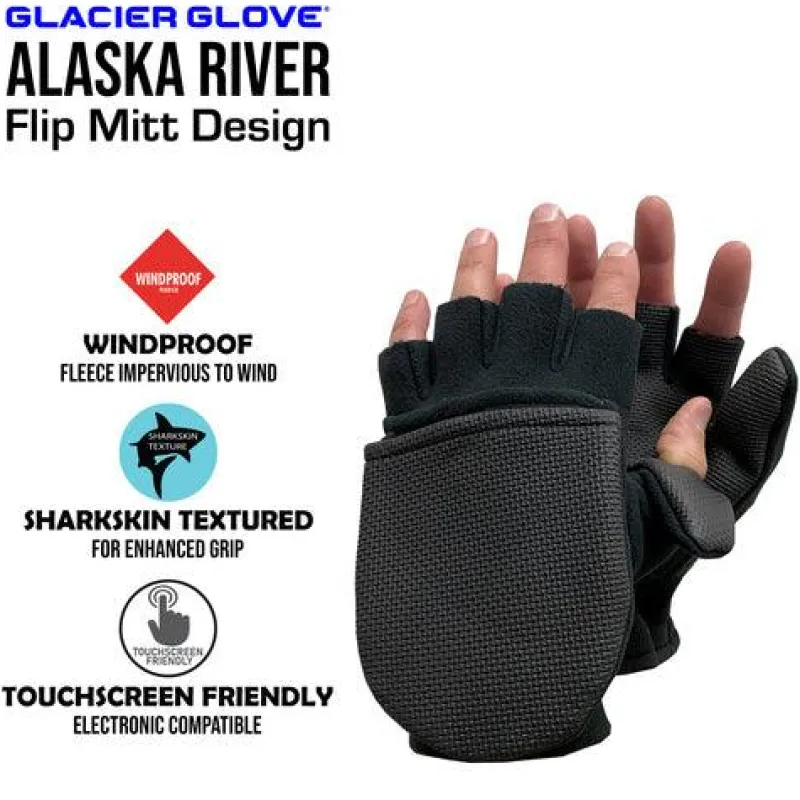 Glacier Glove Gloves>Alaska River Series Flip Mitts