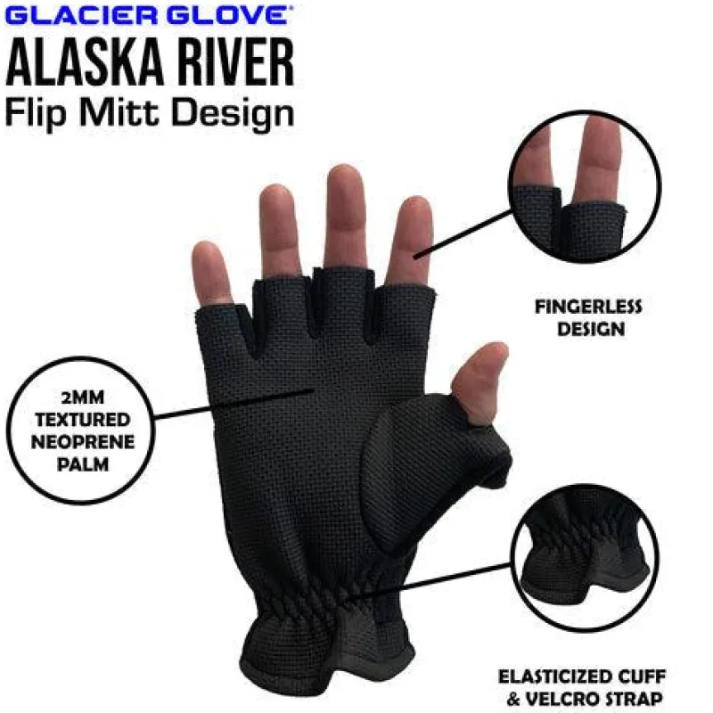 Glacier Glove Gloves>Alaska River Series Flip Mitts