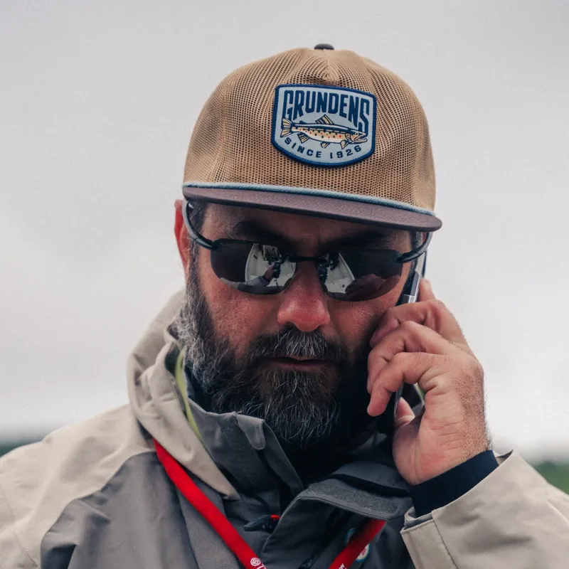 Grundens Hats>Trout Patch Mesh Trucker Hat