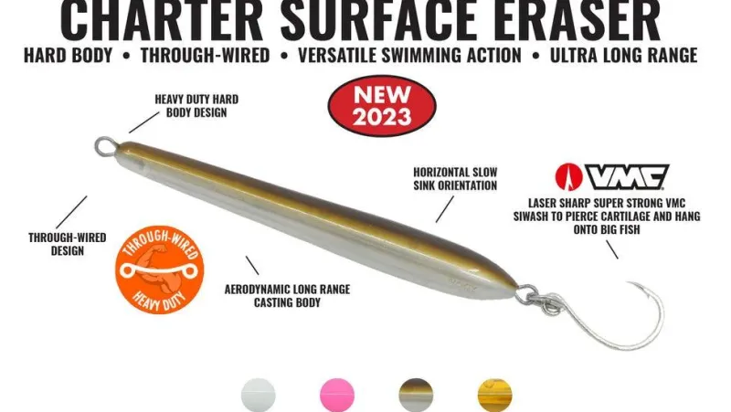 Hogy Jigs>Charter Surface Eraser Long Range Lures