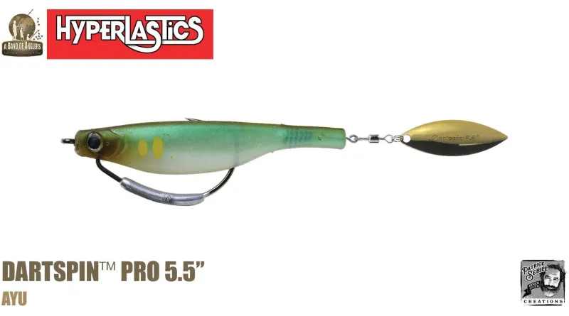 Hyperlastics Soft Baits>Dartspin Pro Lures (Rigged Weedless Ver.)
