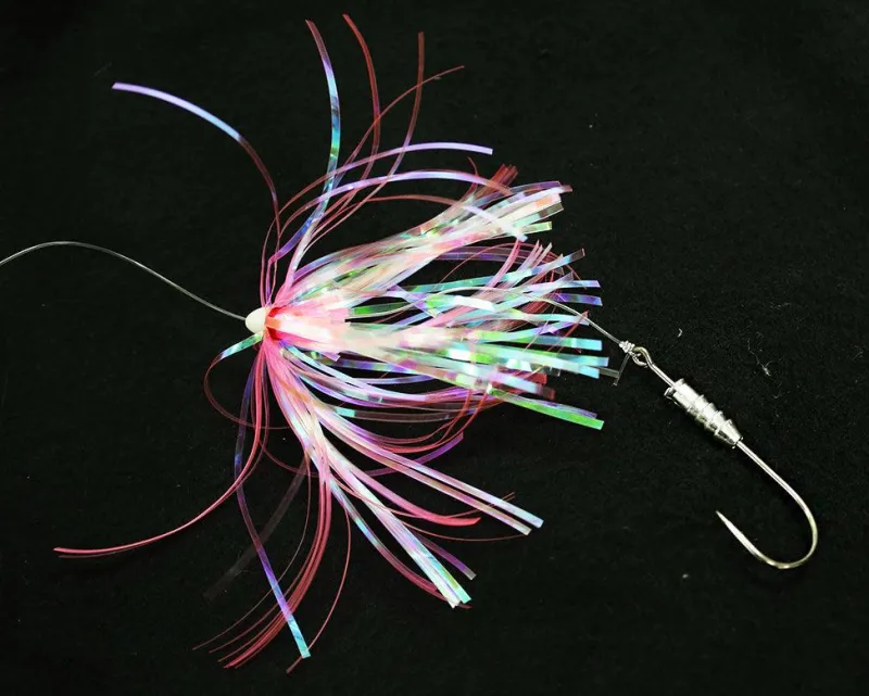Jigging World Rigs>Hi-Lo Flasher Rigs with Weighted Grub Holder Hooks