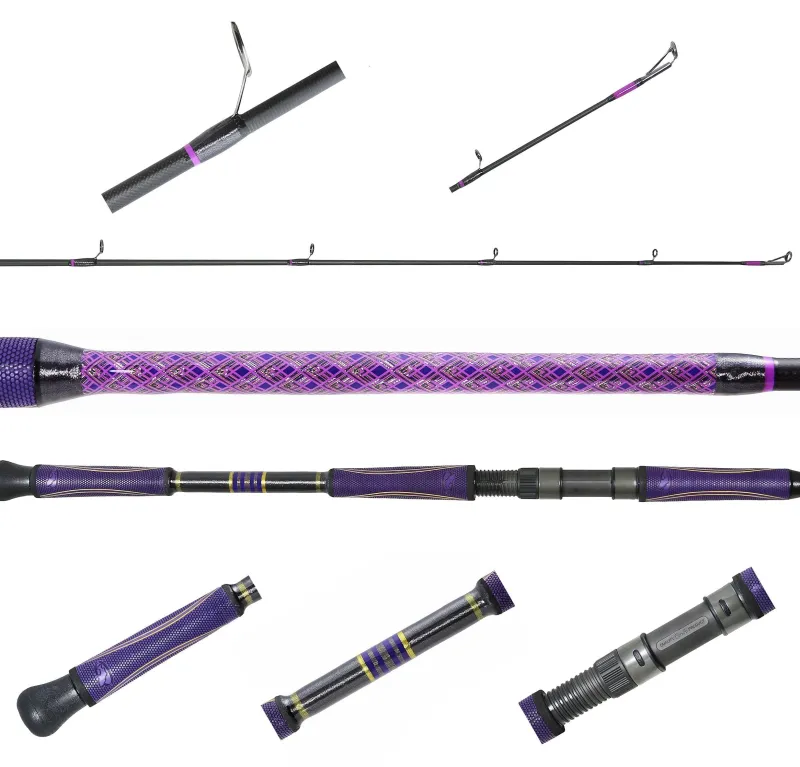 Jigging World Custom Rods>MK2 7'6" Custom Spinning Rod - Purple