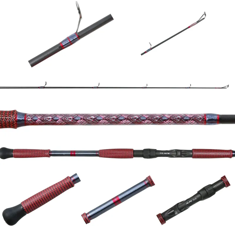 Jigging World Custom Rods>MK2 7'6" Custom Spinning Rod - Red