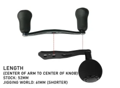 Jigging World Bates Power Handles>Power Handle for Shimano Tranx 300 & 400 Baitcasting Reels