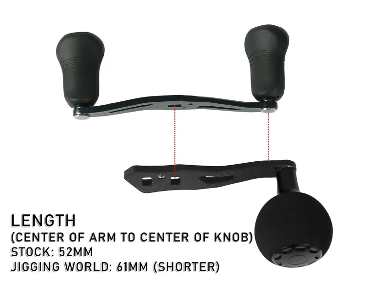 Jigging World Bates Power Handles>Power Handle for Shimano Tranx 300 & 400 Baitcasting Reels