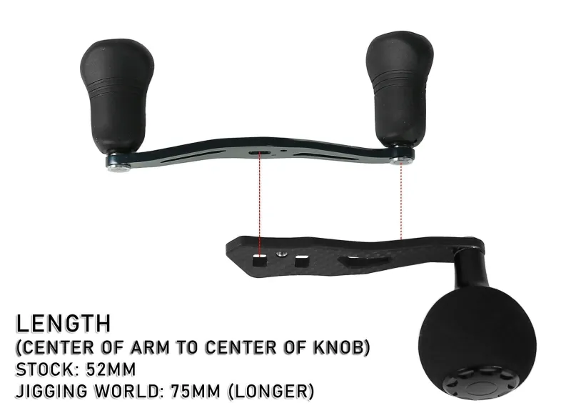 Jigging World Bates Power Handles>Power Handle for Shimano Tranx 300 & 400 Baitcasting Reels