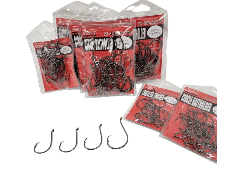 Jigging World Hooks>Zblade In-Line Circle Baitholder Hooks