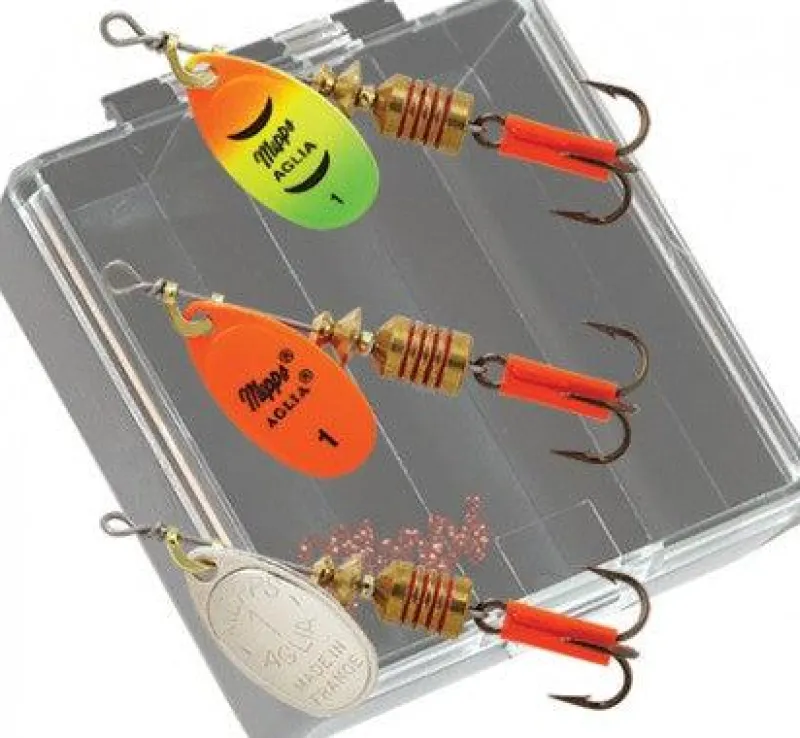 Mepps Spinnerbaits, Buzzbaits, Inline Spinners>Trout Pocket Pac - #1 Aglia Plain Inline Spinners