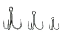 Mustad Hooks>Jaw Lok 5X Strong In-Line Treble Hooks