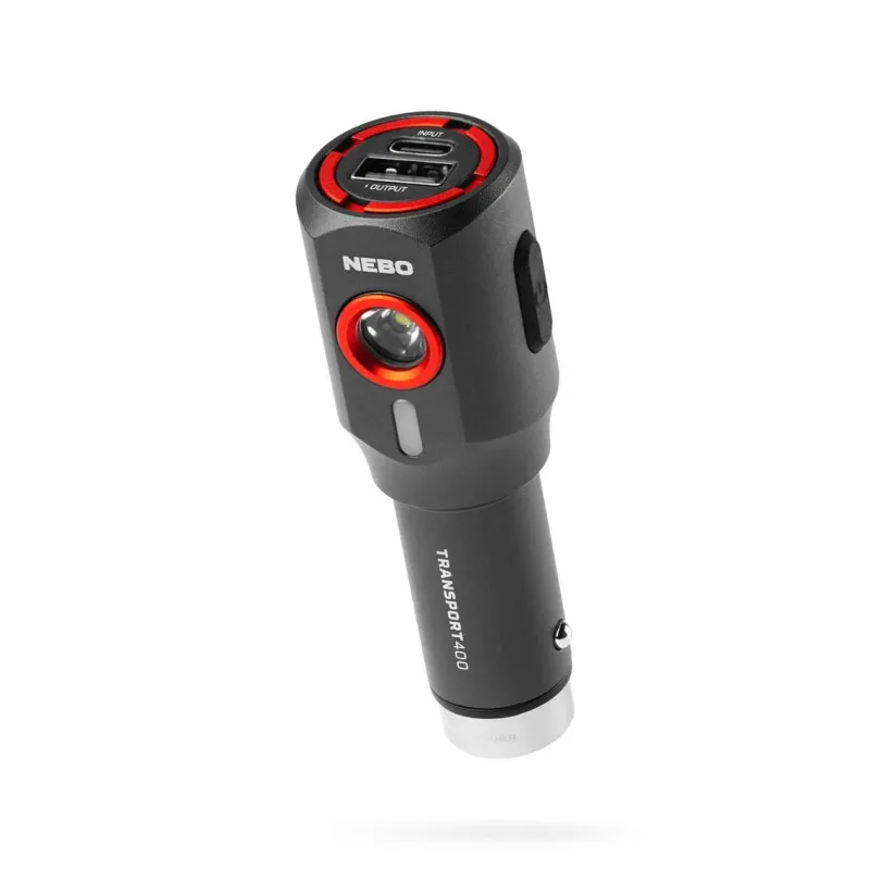 Nebo Lighting & Headlamps>Transport 400 2-IN-1 Car Charger and Flashlight