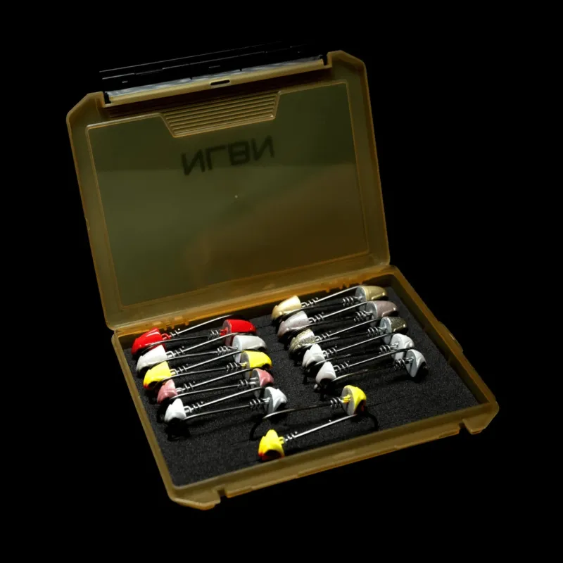 NLBN Soft Baits|Tackle Boxes & Storage>- No Live Bait Needed Colored Jig Head Boxes