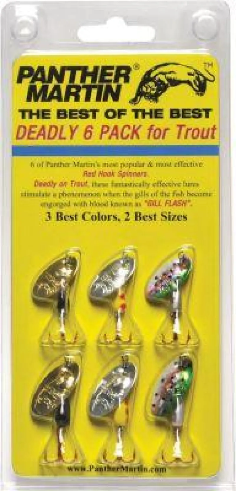 Panther Martin Spinnerbaits, Buzzbaits, Inline Spinners>Best of the Best 6 Pack Inline Spinners