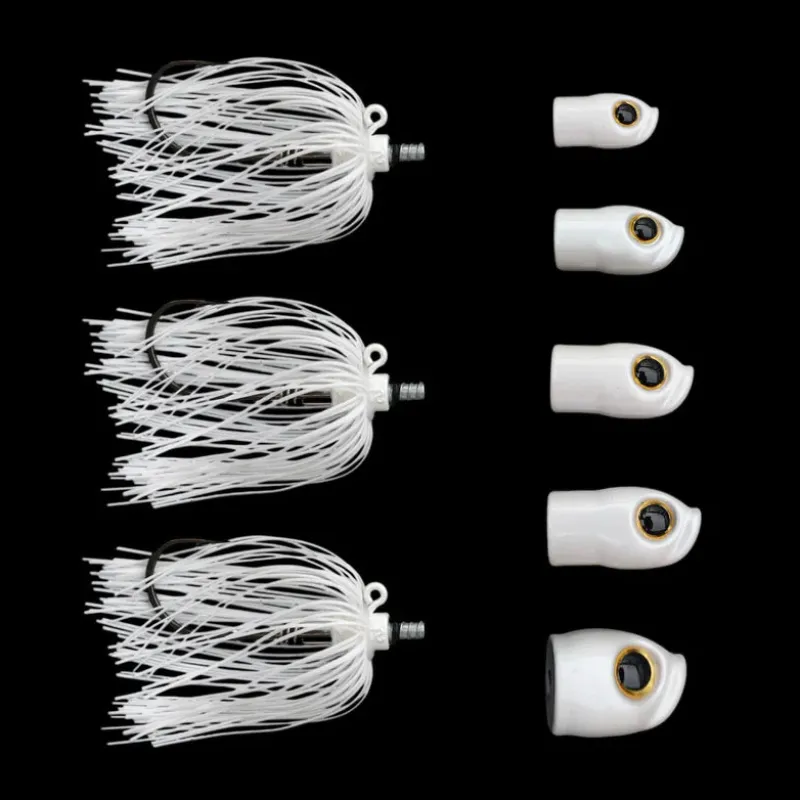 Stack Tackle Hard Baits>Skirted Screwy Head 5/0 Jigs