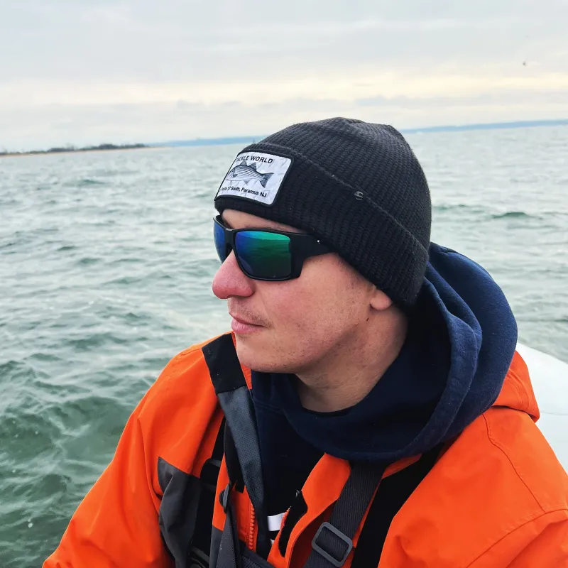 Tackle World Hats>Waffle Beanie Striped Bass