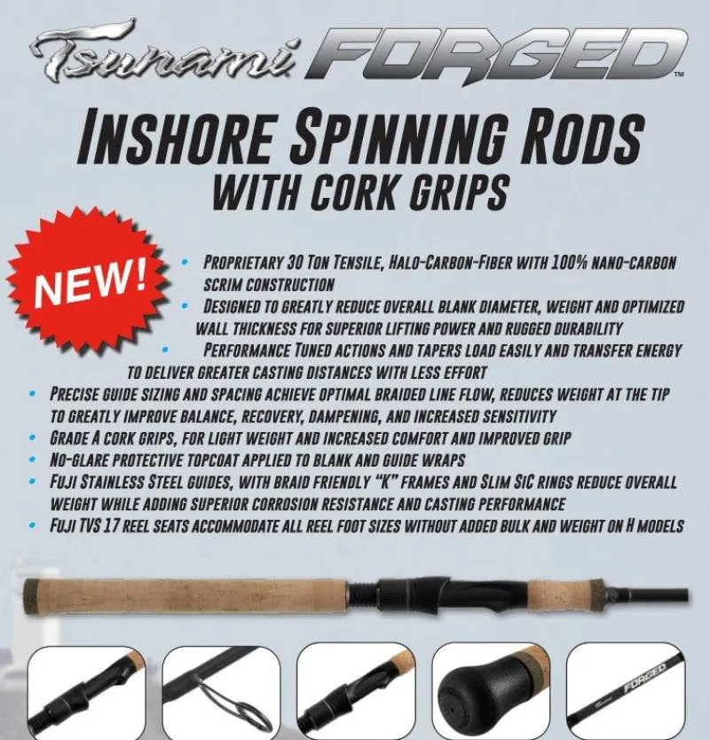 Tsunami Spinning>2024 Forged Inshore Spinning Rods
