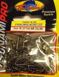 Tsunami Swivels & Snaps>Pro Strong Swivels with Coastlock Snap