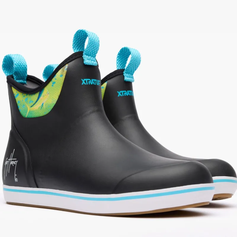 Xtratuf Shoes & Boots>Men's 6" Ankle Deck Boots Guy Harvey