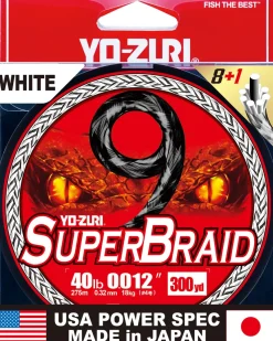 Yo-Zuri Braided Line>Superbraid 9 Braided Line White